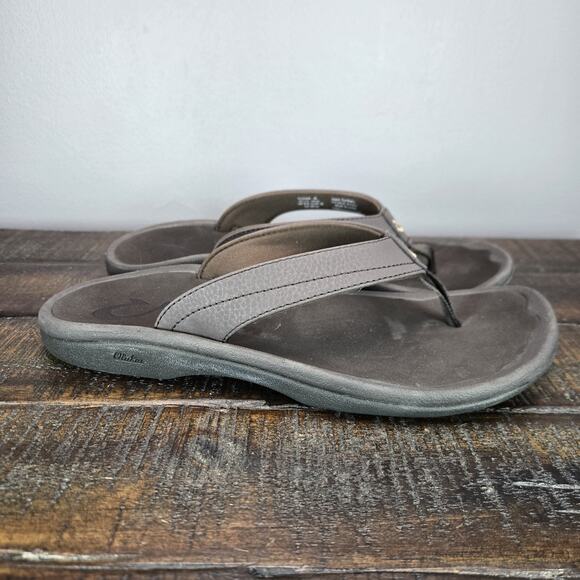 NEW OluKai Ohana Womens Size 8 Slip On Flip Flops Beach Sandals Foam Brown - Picture 1 of 11